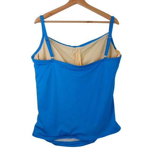 MIRACLESUIT SZ 22W Slimming Swimsuit Tankini Top Plus Size Aqua Style C80239W - Picture 4 of 5